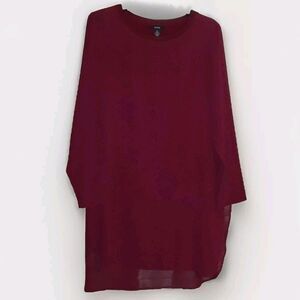 Alfani Women's Blouse Size 10 Tank Lined Pullover Sheer Long Sleeve